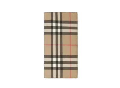 BURBERRY Biobase Vintage Check Continental Wallet "Archive Beige"