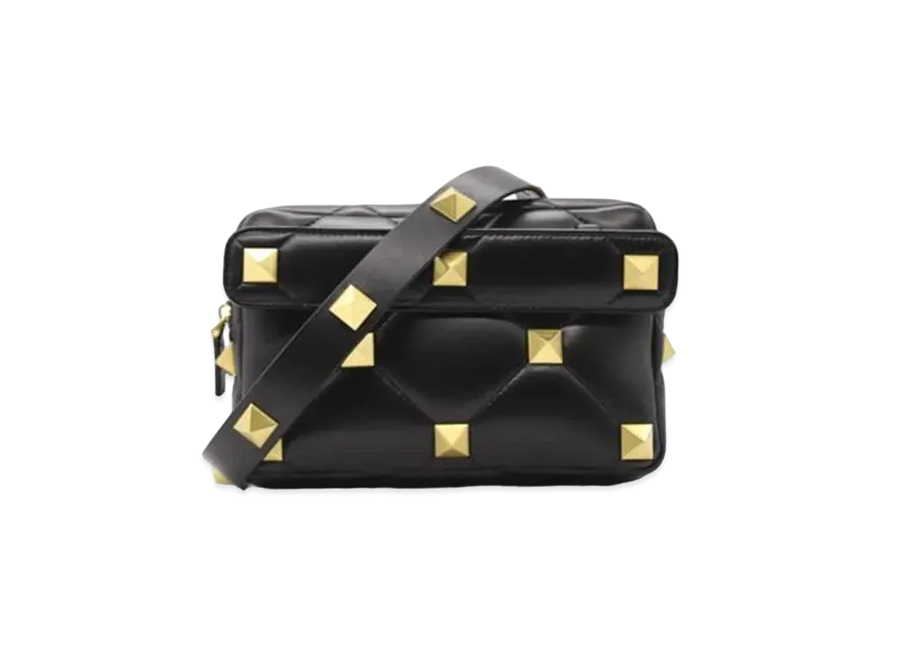 ヴァレンティノ ローマンスタッズ ナッパレザー クロスボディバッグ "ブラック" WY0B0B26DUA0NO