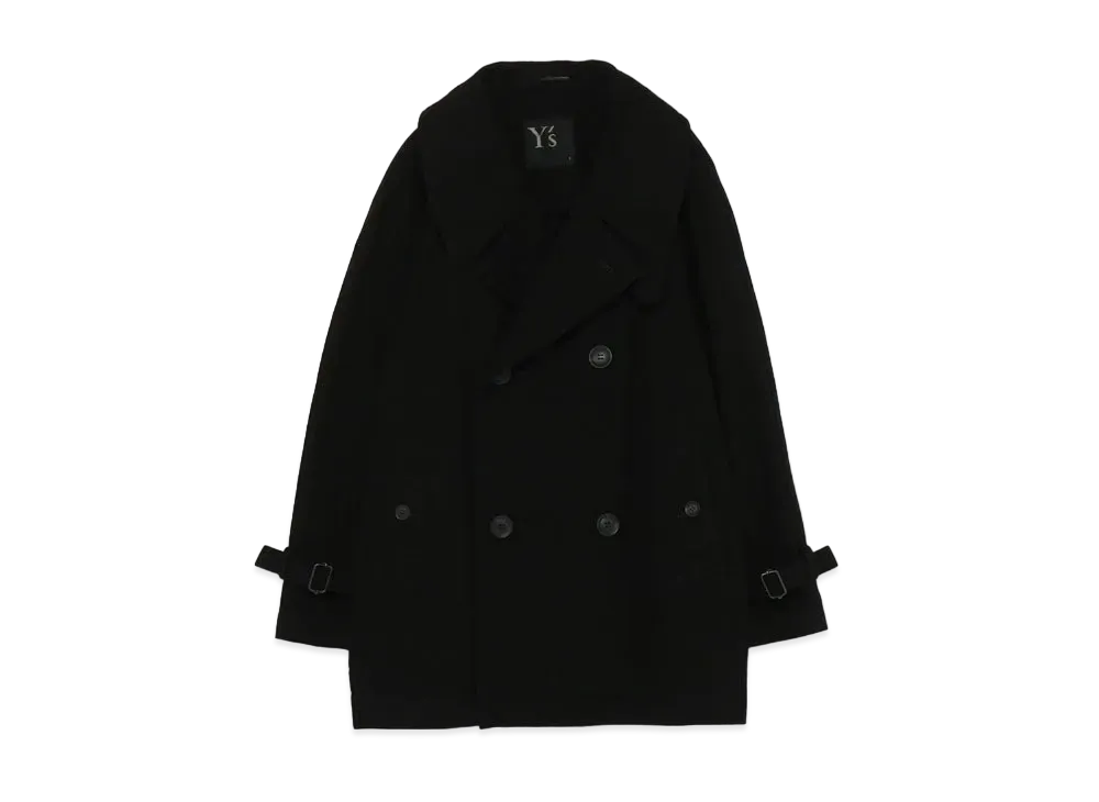 Yohji Yamamoto Y's 10oz BLACK DENIM DYE MOTORCYCLE COAT "Black"