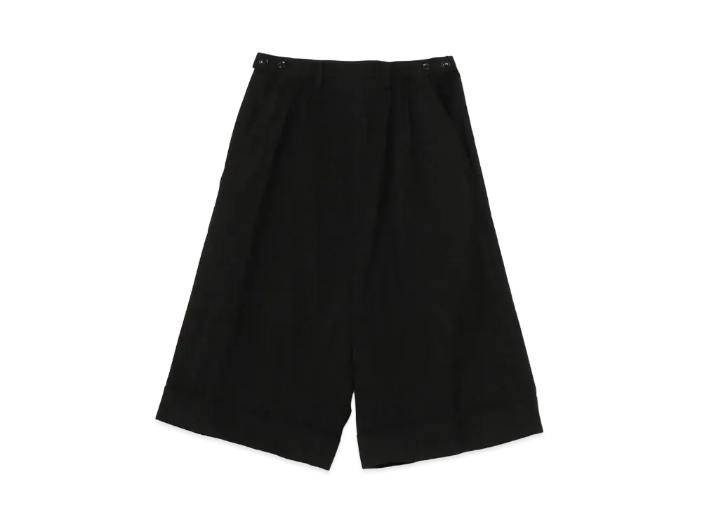 Yohji Yamamoto Y's INTERWEAVE TWILL W BUTTON MACKIN PANTS "Black"