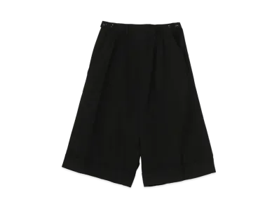 Yohji Yamamoto Y's INTERWEAVE TWILL W BUTTON MACKIN PANTS "Black"