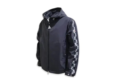 MONCLER Moyse Giubbotto Logo Patch Nylon Jacket "Black"