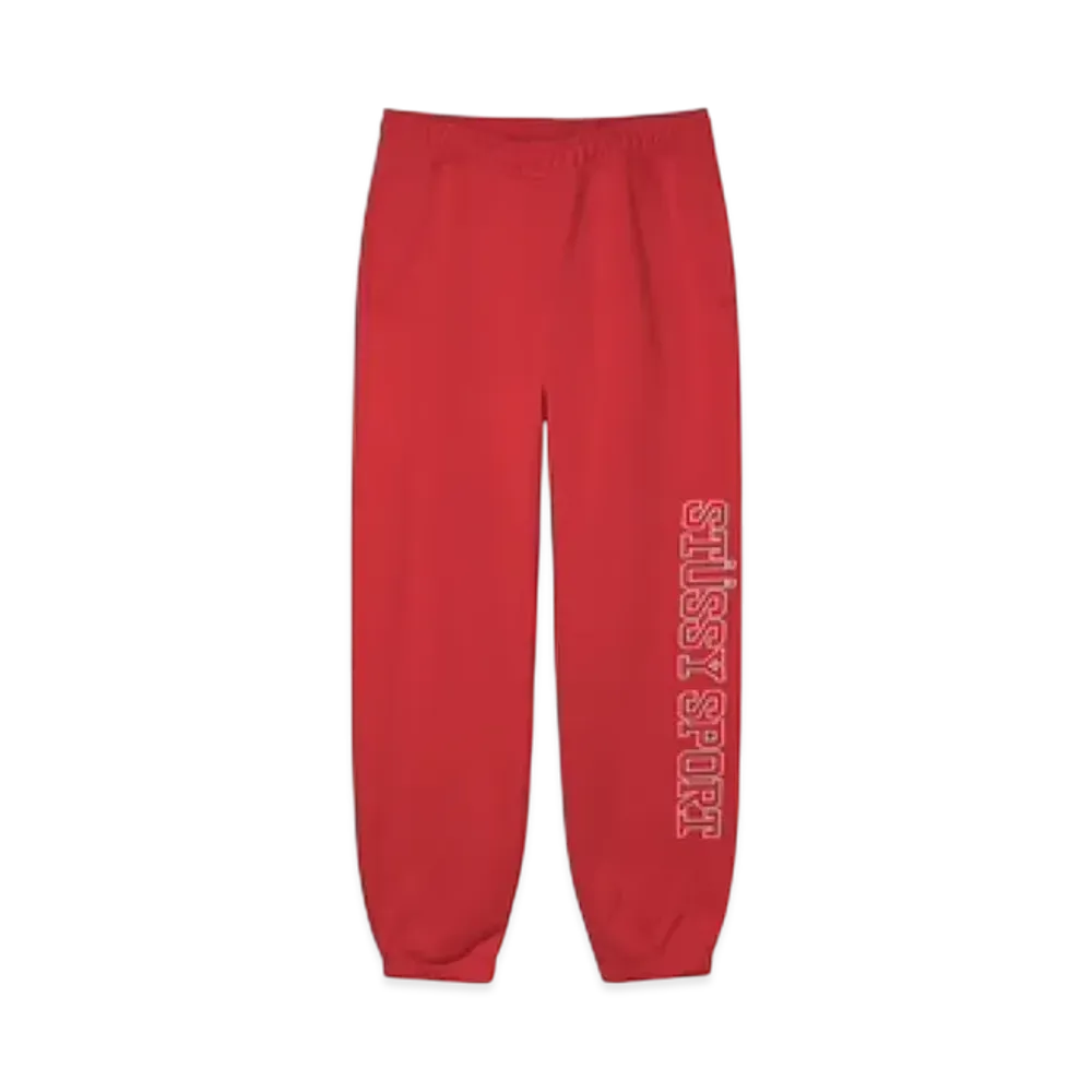 Stussy Sport Applique Pants "Red"