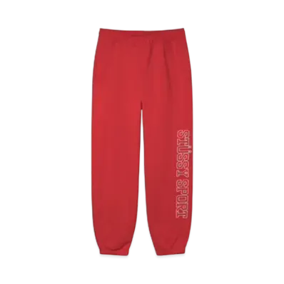 Stussy Sport Applique Pants "Red"