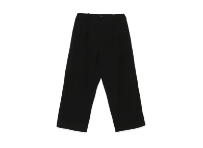 Yohji Yamamoto Y's INTERWEAVE TWILL FRONT TUCK PANTS "Black"