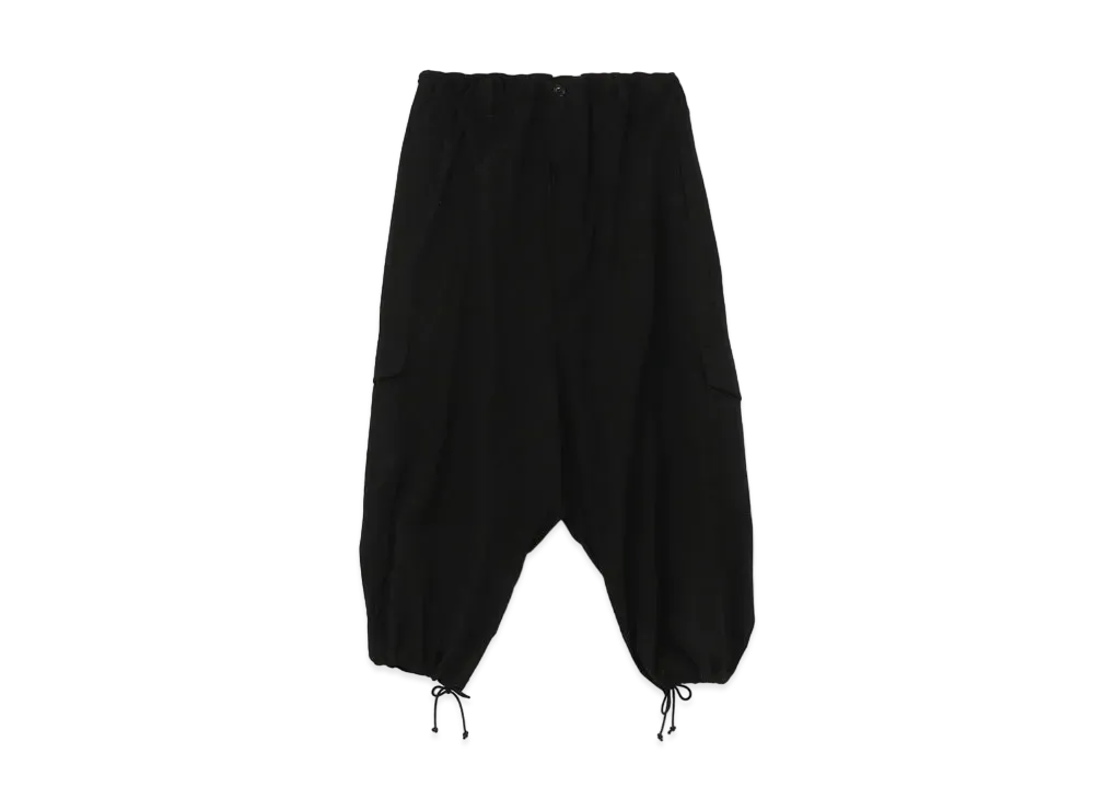 Yohji Yamamoto Y's INTERWEAVE TWILL POCKET STRING PANTS "Black"