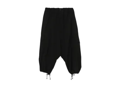 Yohji Yamamoto Y's INTERWEAVE TWILL POCKET STRING PANTS "Black"