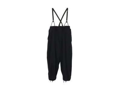 Yohji Yamamoto Y's TWILL STRIPE SUSPENDER PANTS "Navy"