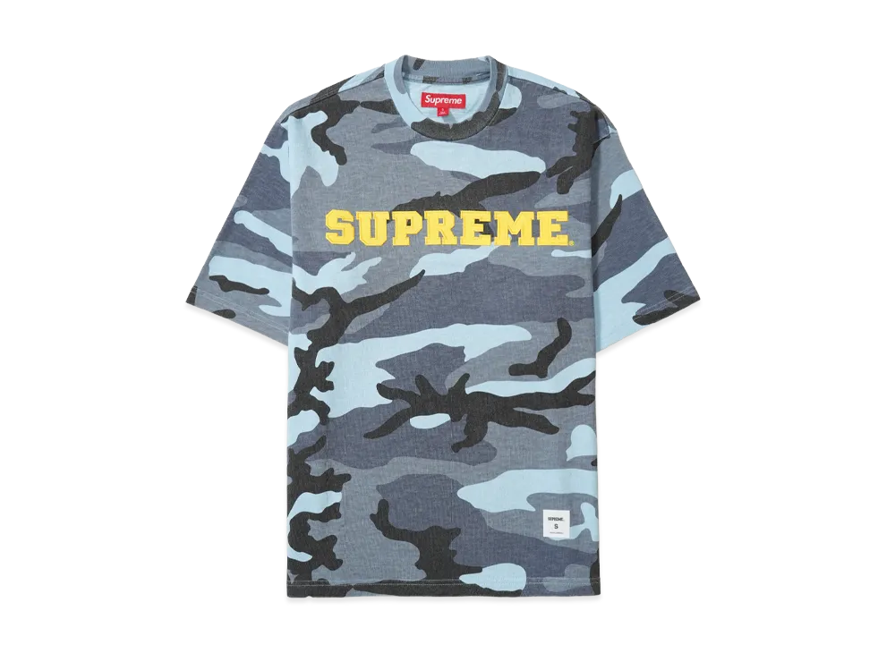 Supreme Collegiate Applique S/S Top "Blue Camo"
