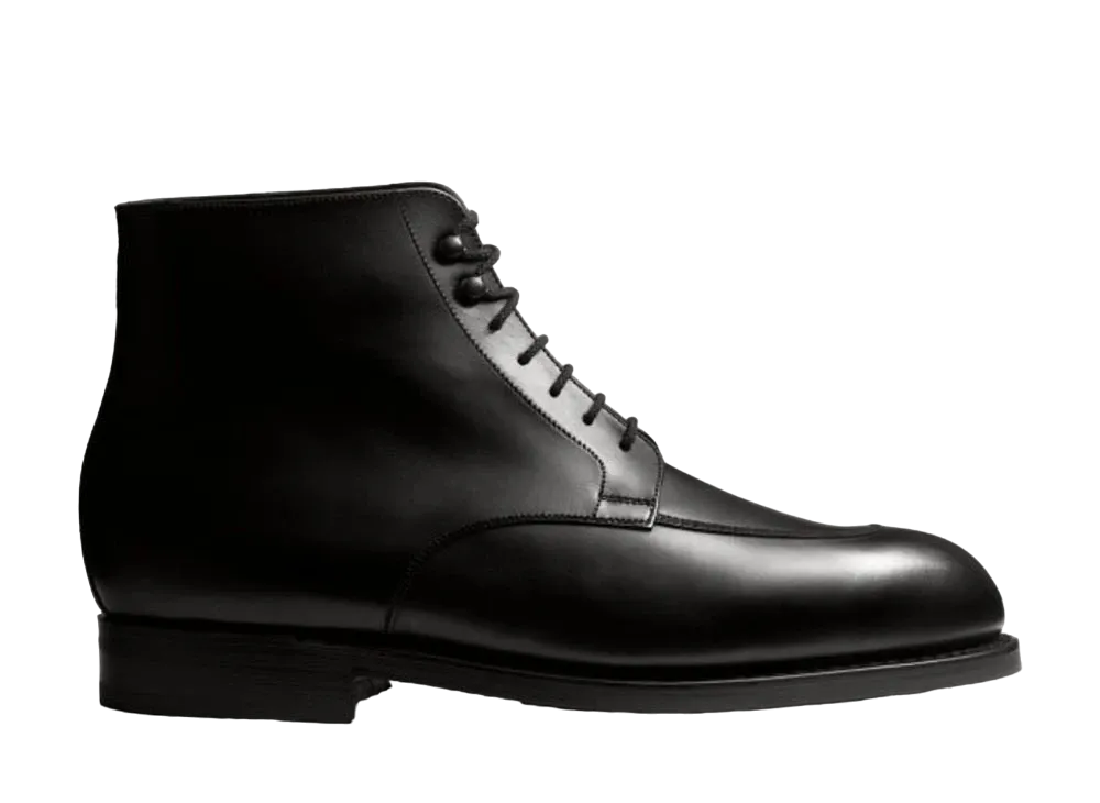 J.M.Weston Half Hunt High-Top Derby #349 D Box Calf "Black" 1123AVL3491G Triumph Sole