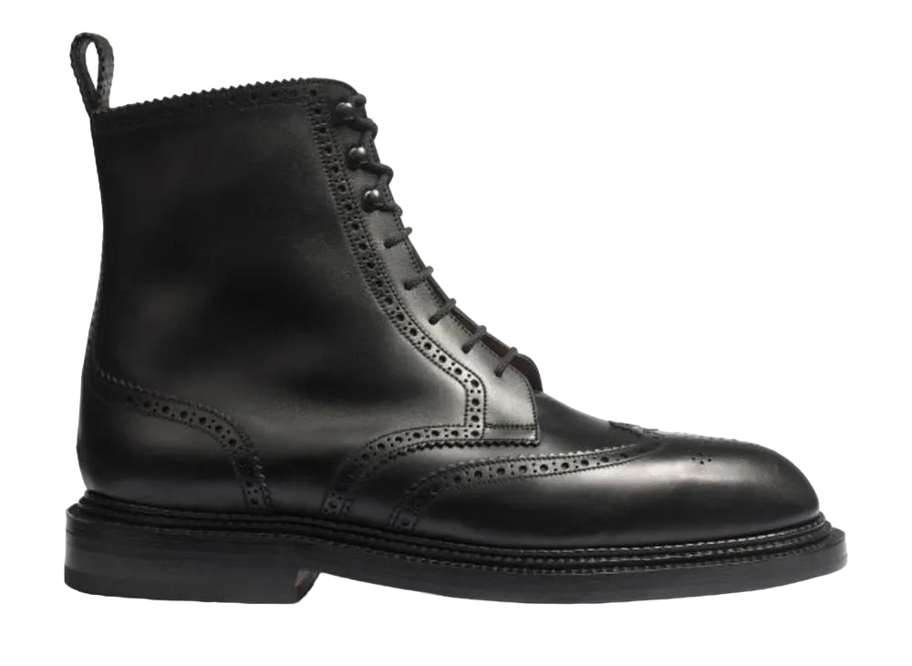 J.M.Weston Leonard Lace-Up Boots #291 D Smooth Calf "Black"1123FLZ2914R Triple Sole