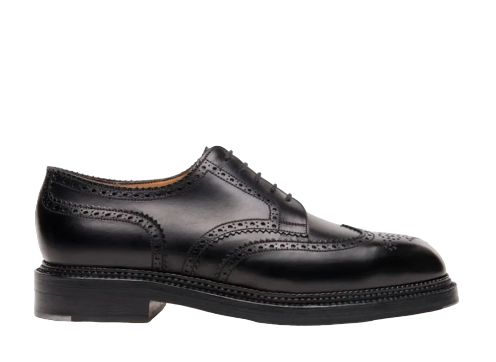 J.M.Weston Triple Sole Derby #590 D Box Calf "Black"112510159040 Triple Leather Sole