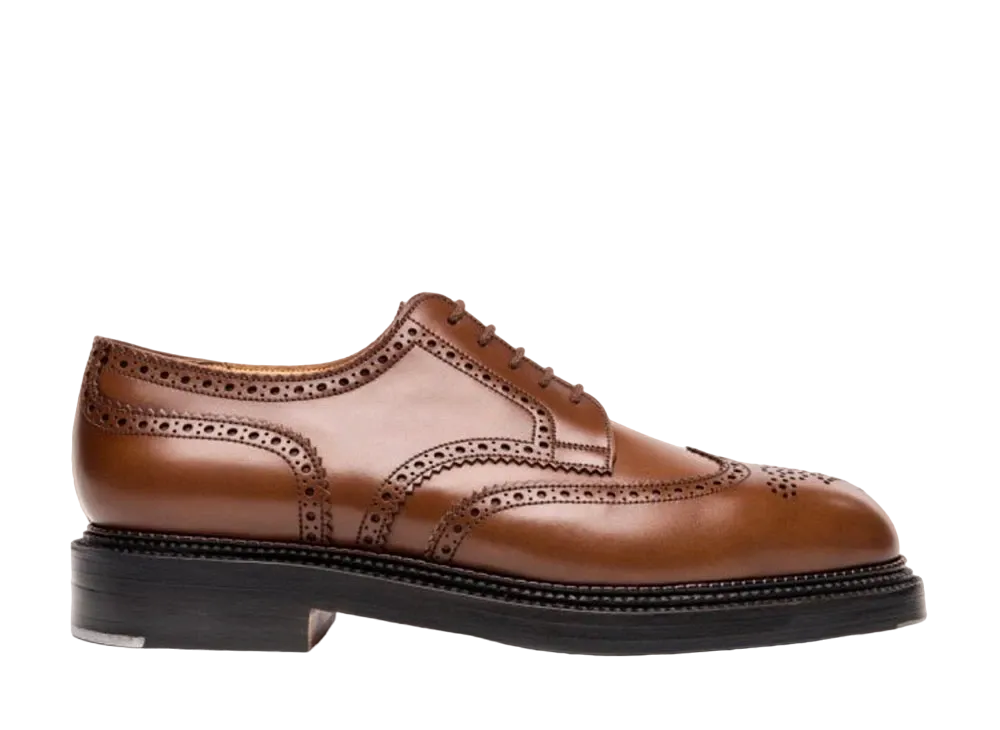 J.M.Weston Triple Sole Derby #590 D Box Calf "Tan Brown"112518259040 Triple Leather Sole