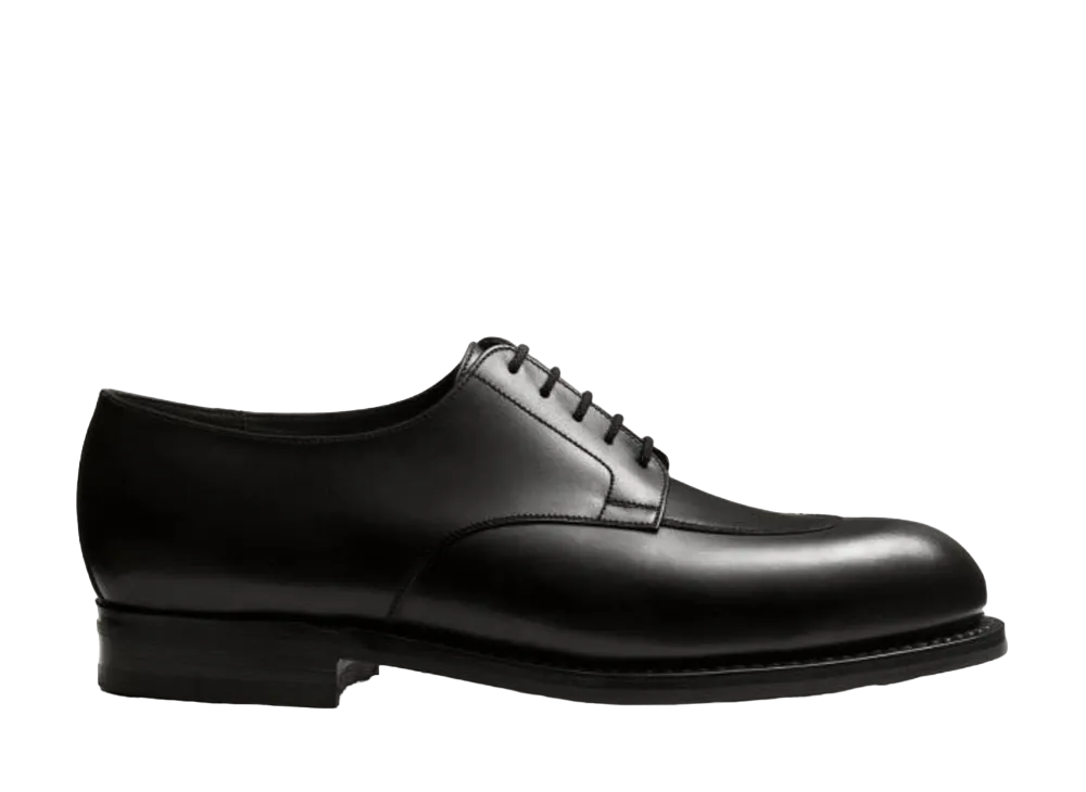 J.M.Weston Half-Hunt Derby #598 D Box Calf "Black"1125AVL5981G Triumph Rubber Sole