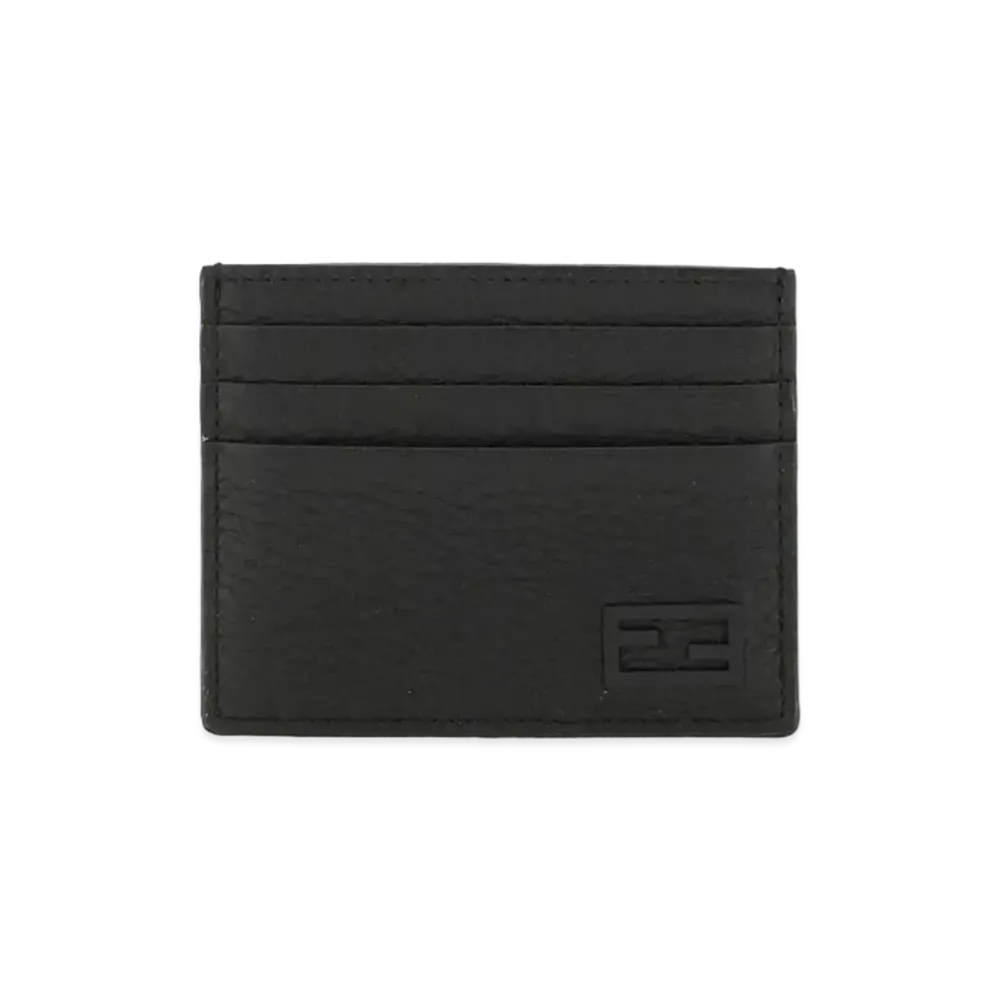 FENDI Card Case Leather Card Case "Black"