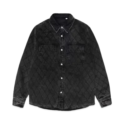 Stussy Quilted Denim Shirt "Black"