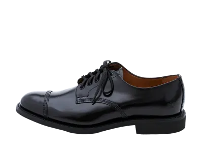SANDERS Military Derby Shoe 266 Polished Leather "Black" 1128B