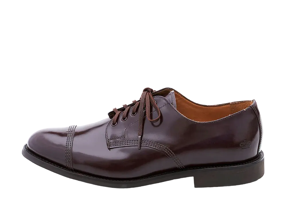 SANDERS Military Derby Shoe 266 Polished Leather "Burgundy" 1128R
