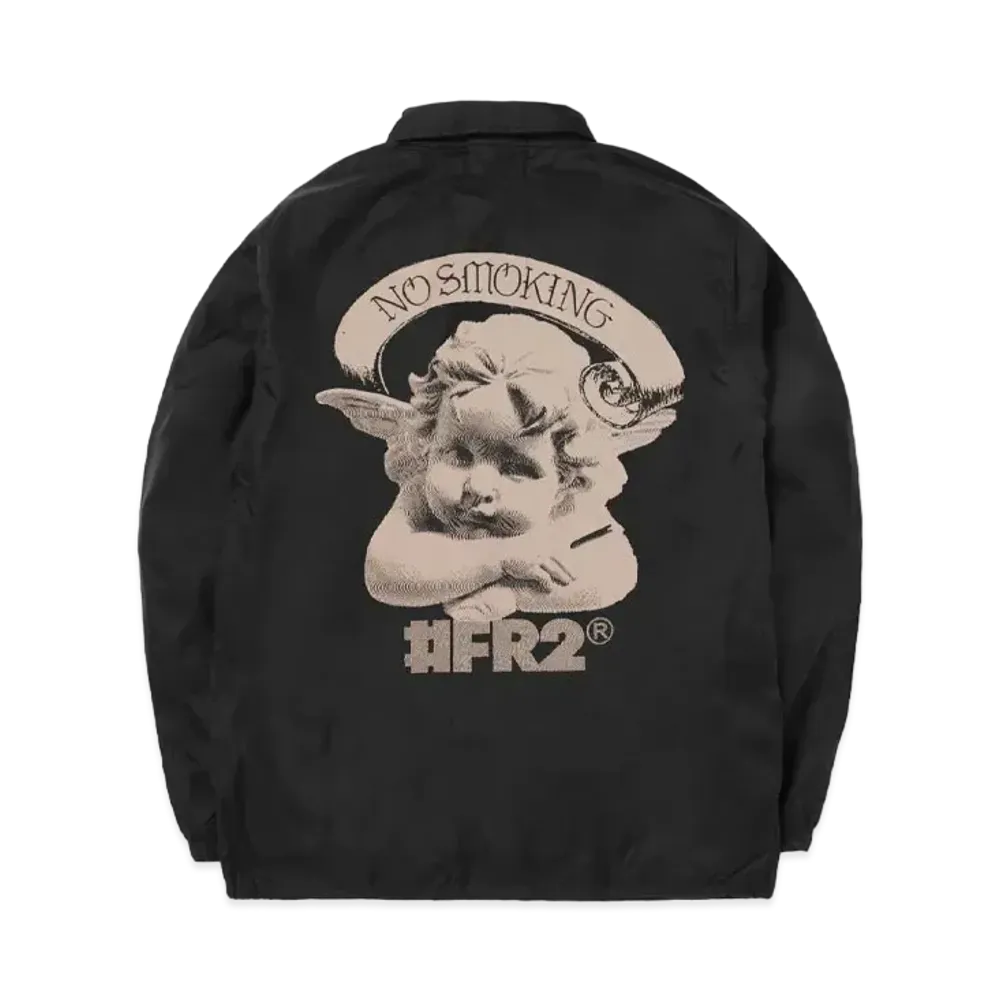 FR2 Angel Words Nylon Coach Jacket "Black"