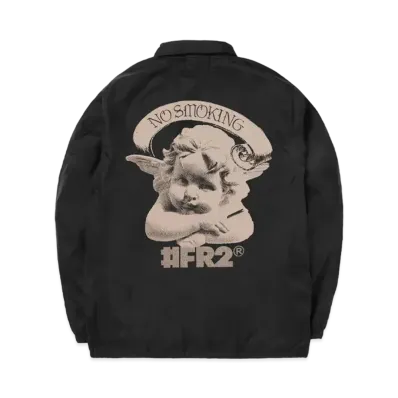 FR2 Angel Words Nylon Coach Jacket "Black"