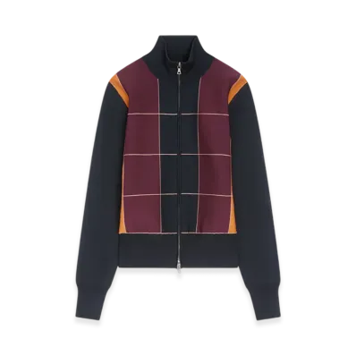 DRIES VAN NOTEN Women's Zipped Knit Cardigan "Navy"