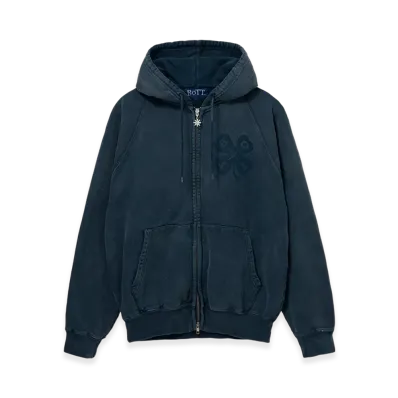BoTT Washed Lucky Logo Zip Hoodie "Washed Cobalt"