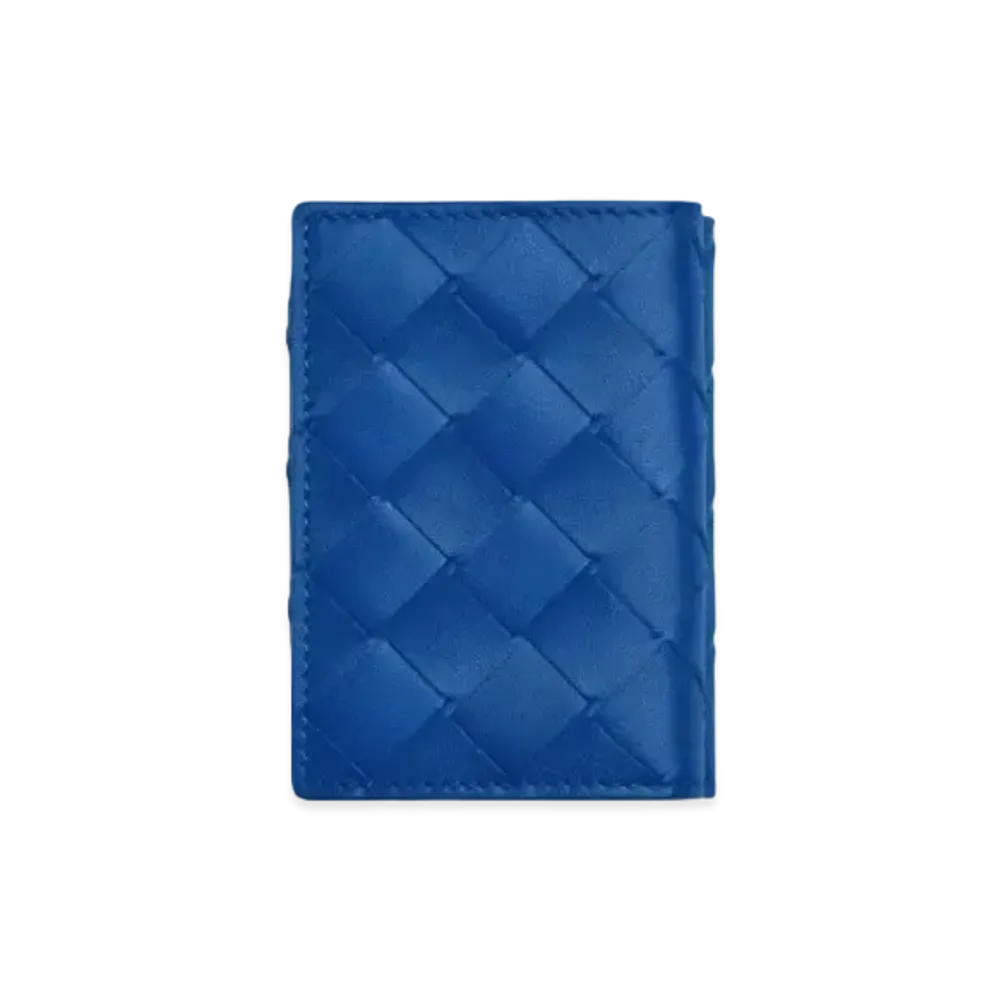 Bottega Veneta Tiny Trifold Wallet "Cobalt"