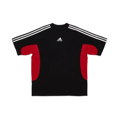 adidas BALENCIAGA Men's T-Shirt Medium Fit "Black/Red"