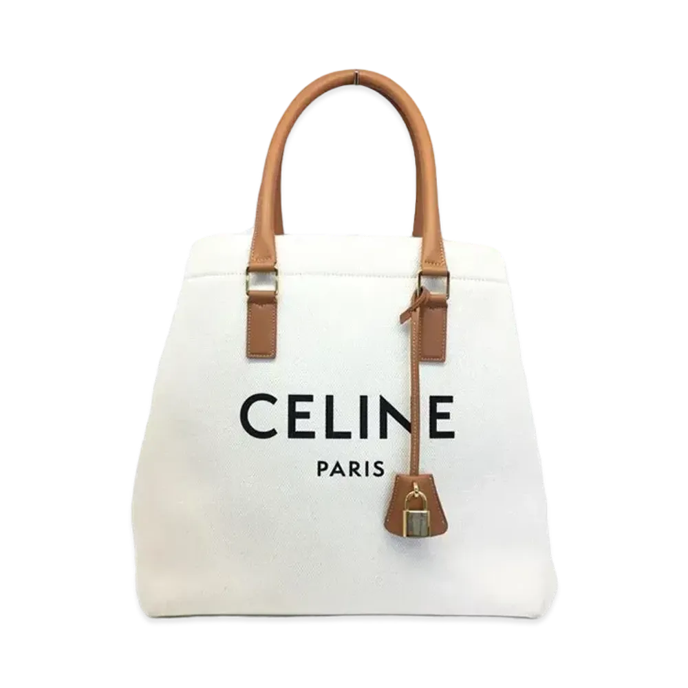 CELINE Horizontal Cavas "White/Brown"