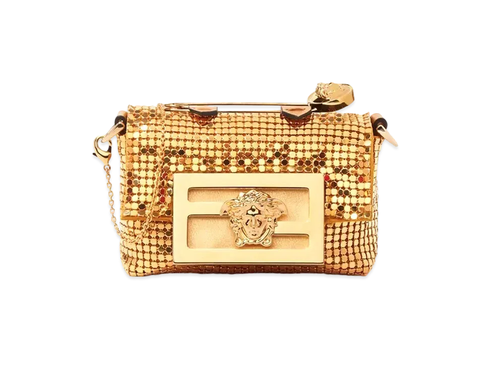 FENDI x Versace Fendace Nano Baguette Micro Bag "Gold"