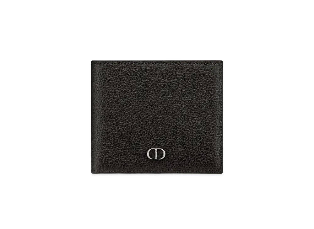 Dior Wallet CD Icon Grained Calfskin "Black"