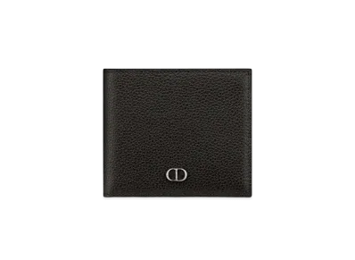 Dior Wallet CD Icon Grained Calfskin "Black"
