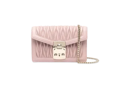 MIU MIU Miu Confidential Matera Theta Leather Bag "Opal"