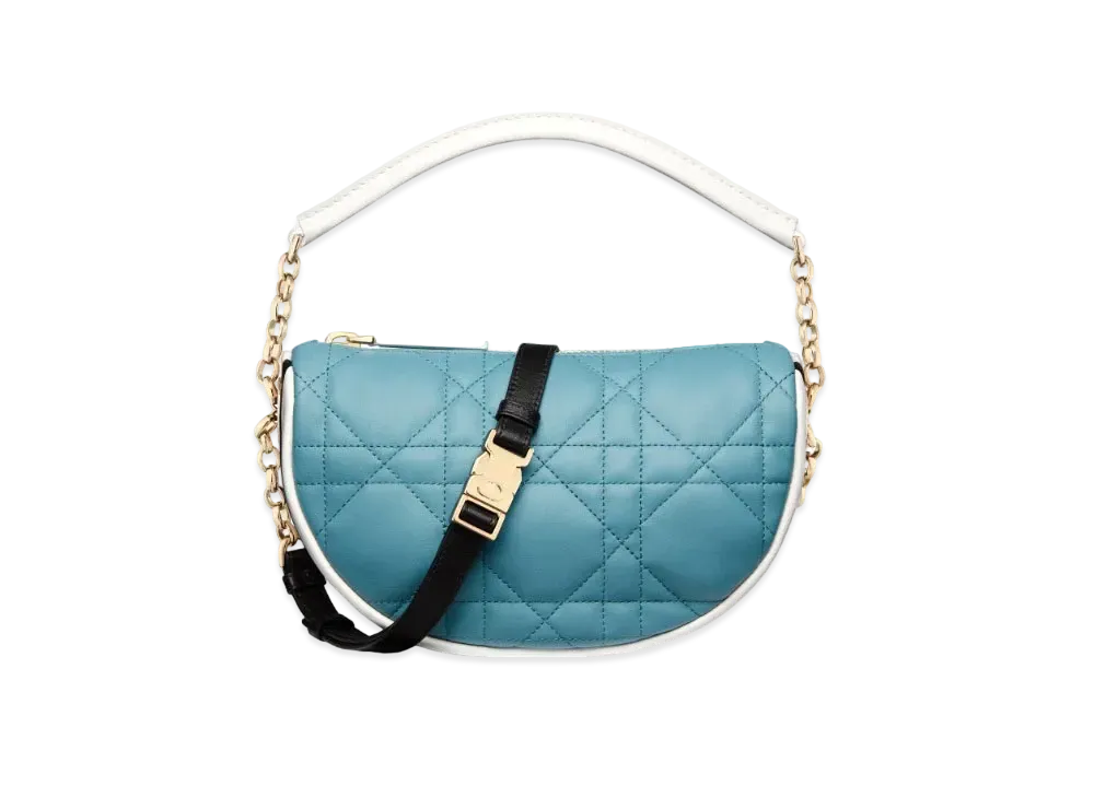 Dior Dior Vibe Small Hobo Bag Macro Cannage Lambskin "Azur Blue"
