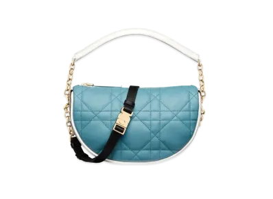 Dior Dior Vibe Small Hobo Bag Macro Cannage Lambskin "Azur Blue"