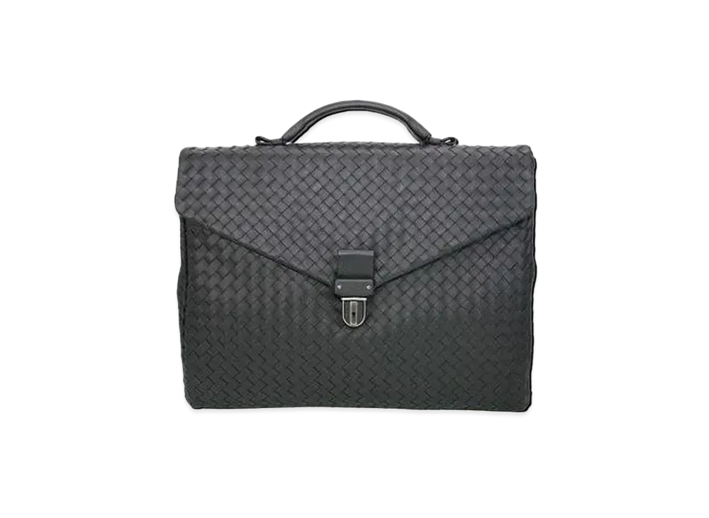Bottega Veneta Lambskin Briefcase "Black"