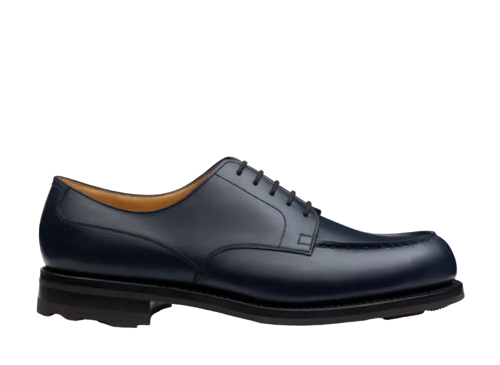J.M.Weston Golf Derby #641 D Box Calf "Blue" 113116564121-derby All Terrain Rubber Sole