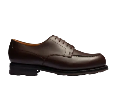 J.M.Weston Golf Derby #641 D "Dark Brown" 1131FEW6412A-derby All Terrain Rubber Sole