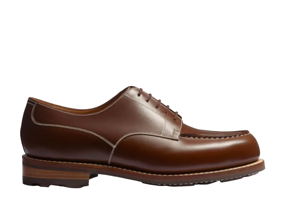J.M.Weston Golf Derby #641 D Box Calf "Tan Brown/Off White" 1131GHP6412A-derby All Terrain Rubber Sole