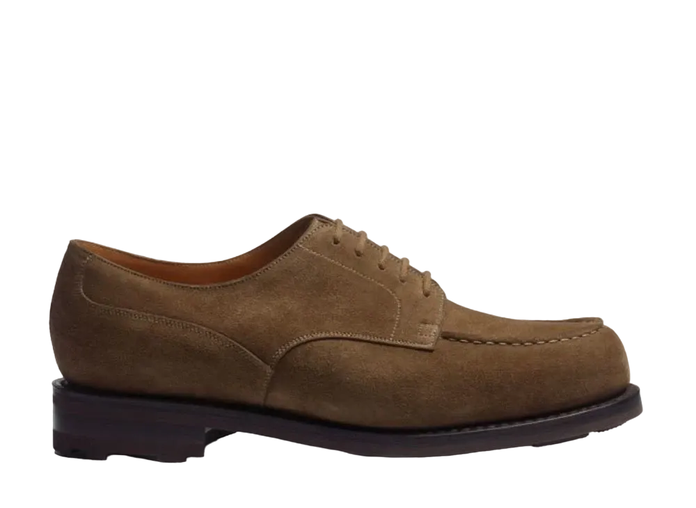 J.M.Weston Golf Derby #641 D Suede Calfskin "Taupe" 1131GNW6412A-derby All Terrain Rubber Sole