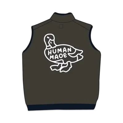 HUMAN MADE FLEECE DUCK VESTS "Black Grey"