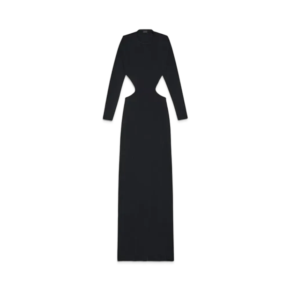 BALENCIAGA Women's Cut-Out Maxi Dress "Black"