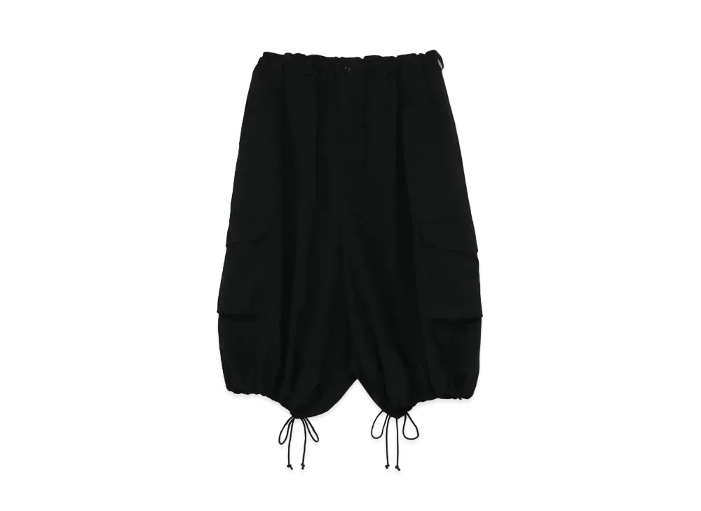 Yohji Yamamoto Y's WOOL GABARDINE 6 BUTTONS STRING PANTS "Black"