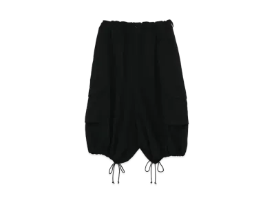 Yohji Yamamoto Y's WOOL GABARDINE 6 BUTTONS STRING PANTS "Black"