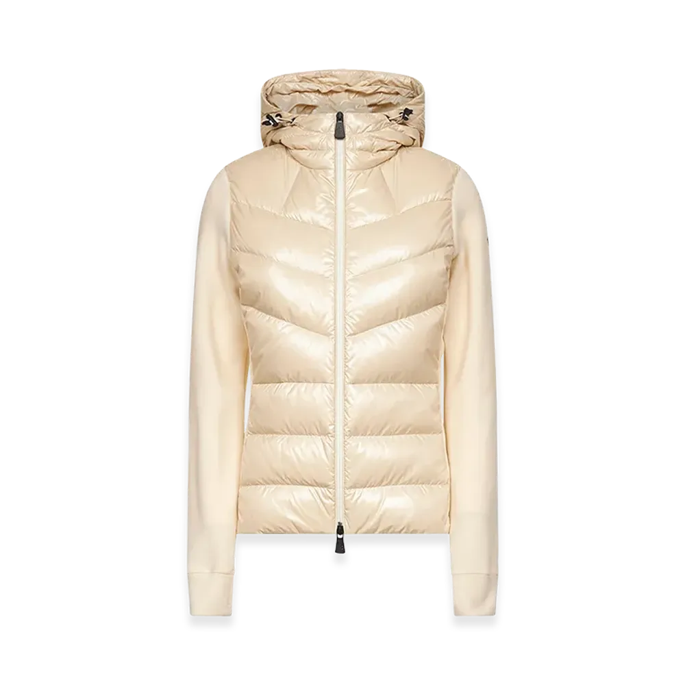 MONCLER Women's Grenoble Padded Zip-Up Hoodie "Beige"