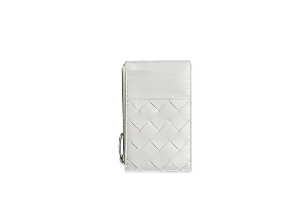 Bottega Veneta Zipped Card Holder With Coin Purse "White"