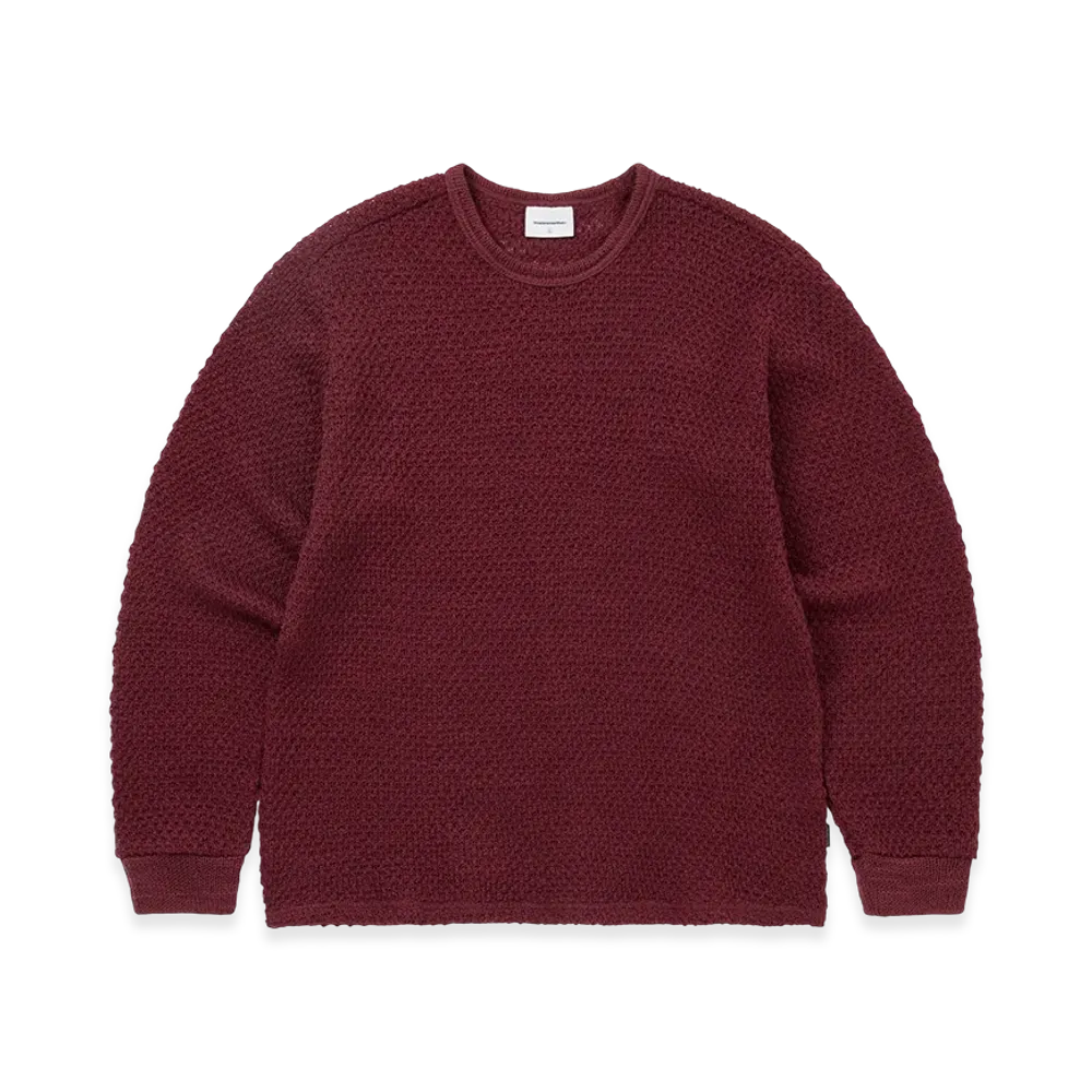 thisisneverthat Wool Crochet Knit L/S Crew "Red"