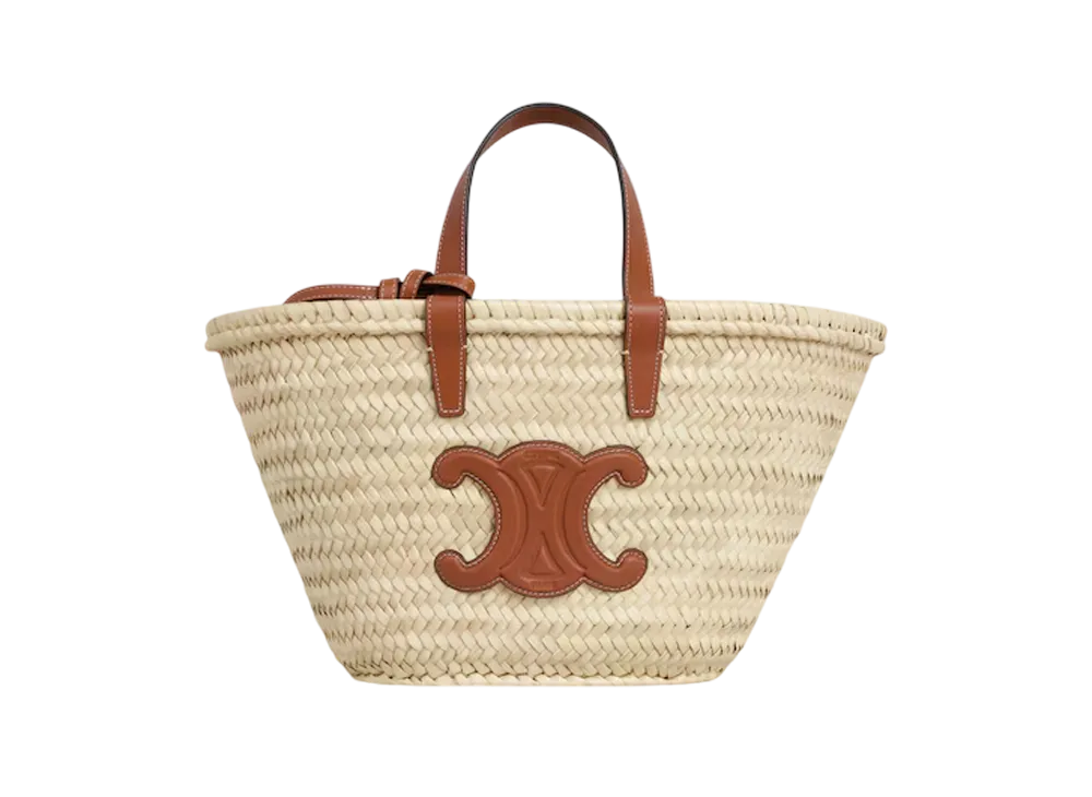 セリーヌ ティーン クラシック パニエ / ラフィア ＆ カーフスキン "タン" 113832CGG.04LU