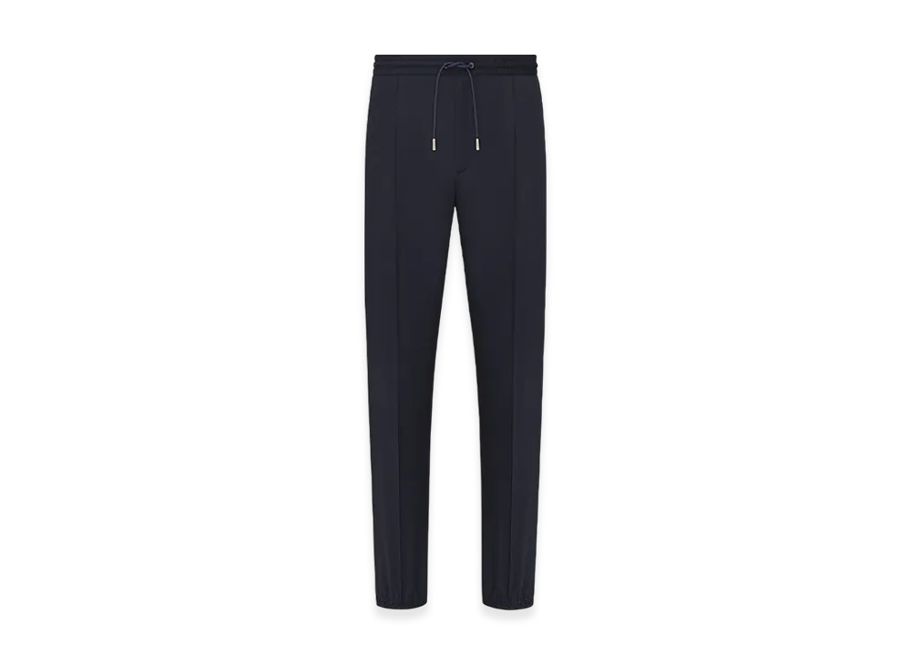 Dior Track Pants Striped Textured Super 100s Wool "Navy Blue"