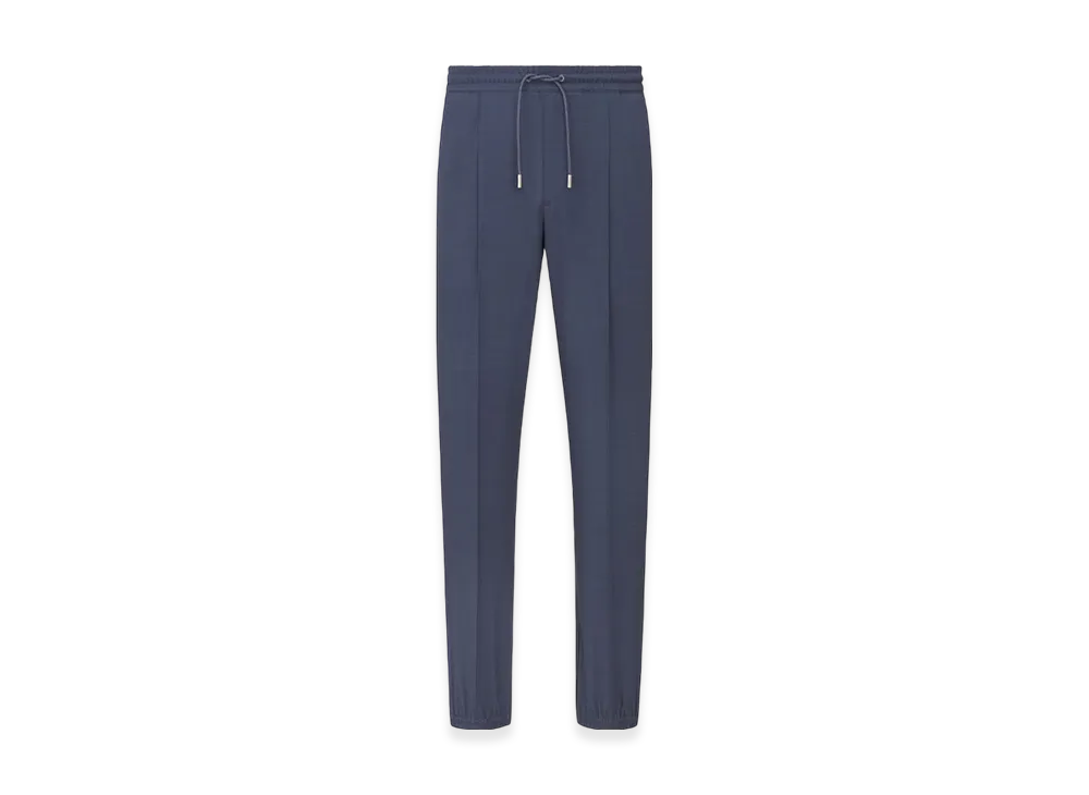 Dior Track Pants Textured Extra Fine Wool "Blue Gray"